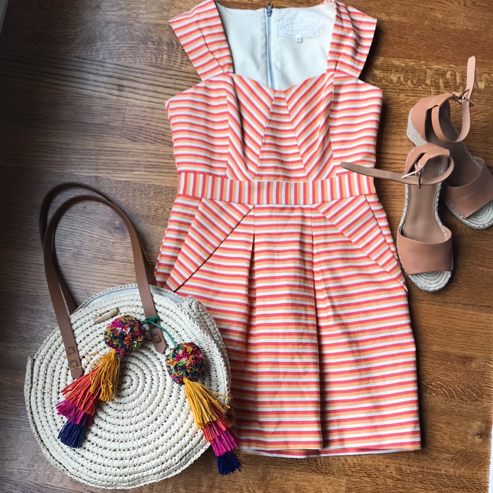 Pink Martini Striped Dress Size Small